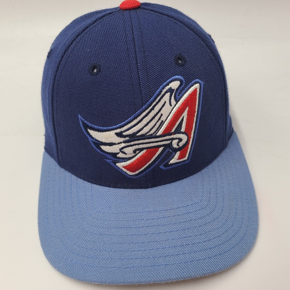 Vintage Anaheim Angels Hat Snapback (Fits Small) Puma Blue MLB Wool Blend Men